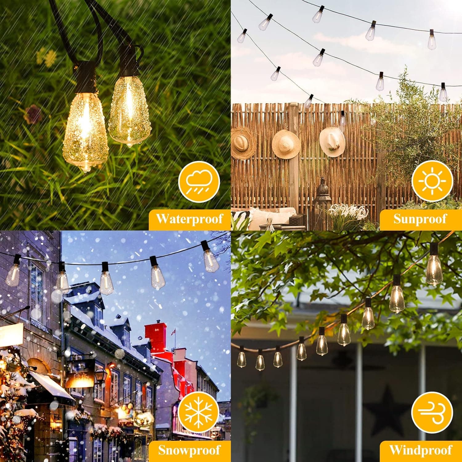 Brightever LED Outdoor String Lights 100FT thumbnail 5