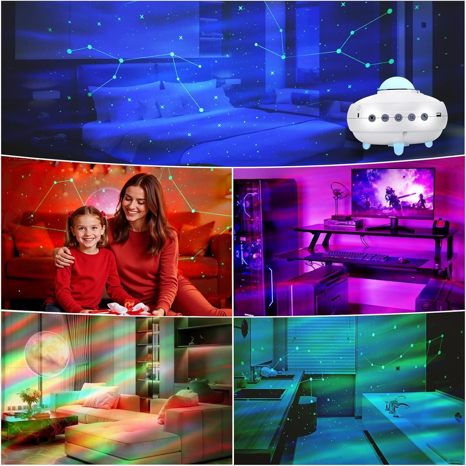 Galaxy Projector Northern Lights Aurora Lamp thumbnail 5