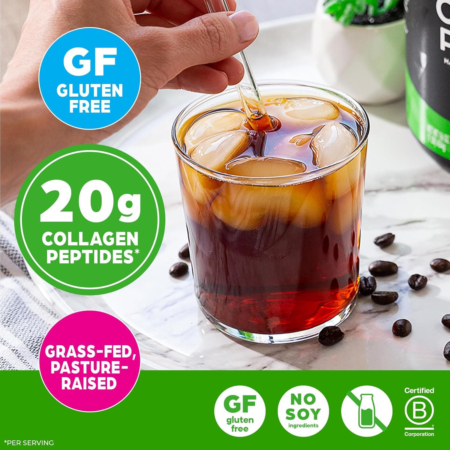 Orgain Hydrolyzed Collagen Peptides Powder (1lb) thumbnail 3