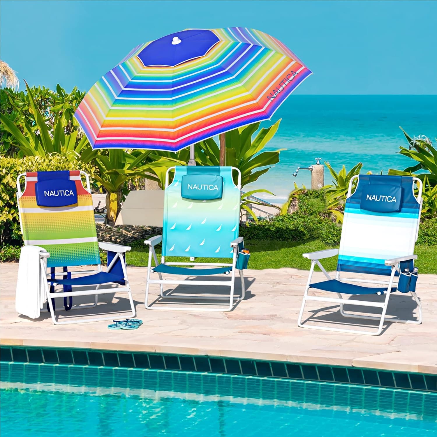 Nautica Beach Chairs for Adults 2-Pack thumbnail 2