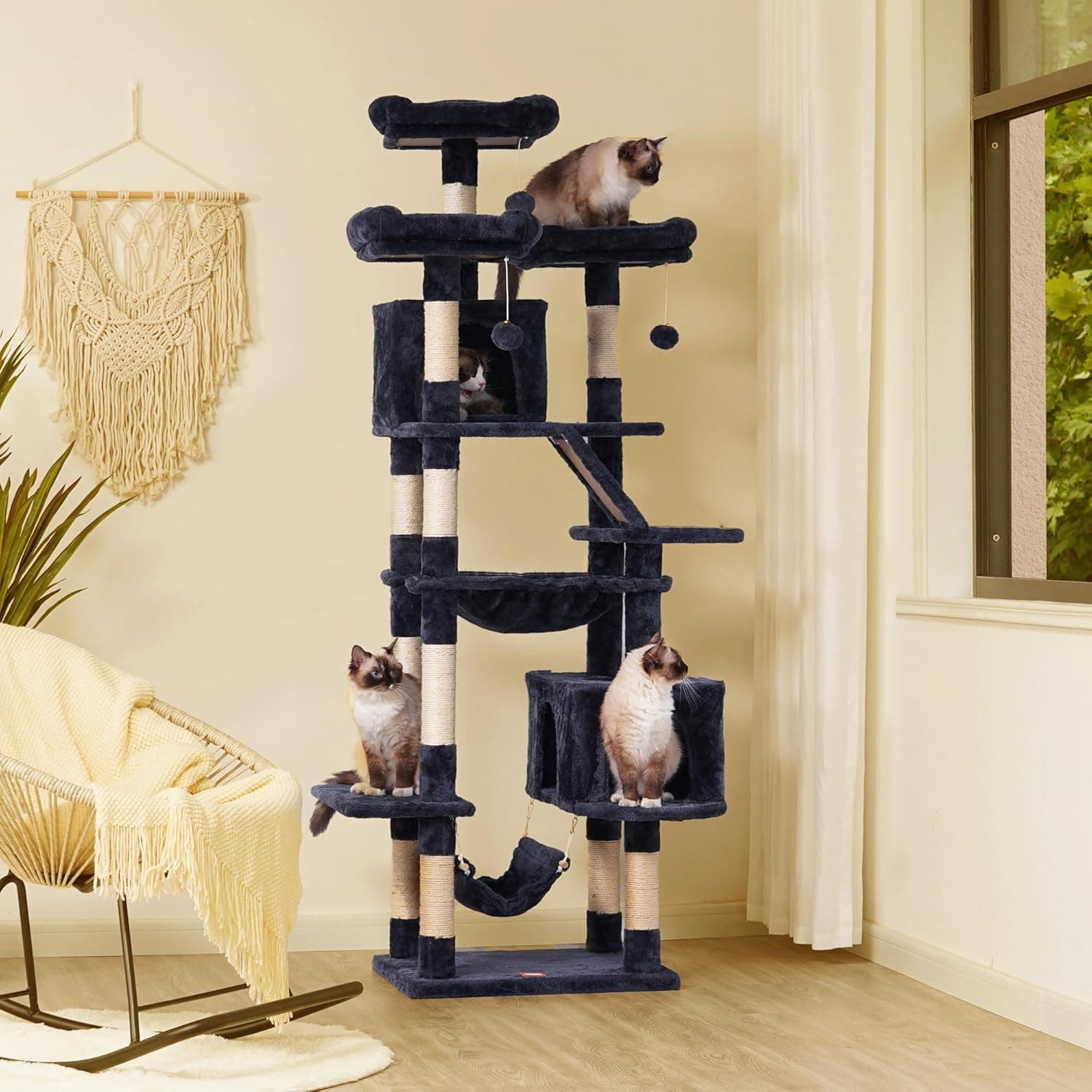 Heybly 73-Inch Cat Tree for Large Cats thumbnail 4