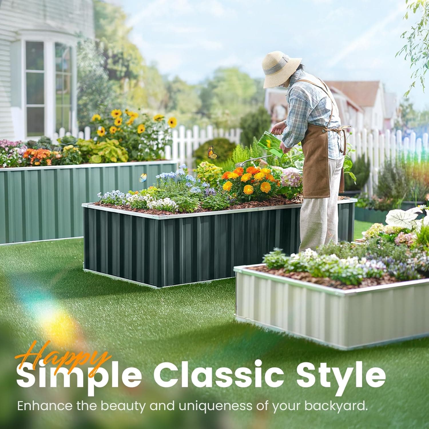 King Bird Extra-Thick Galvanized Raised Garden Bed (68x36x12") thumbnail 3