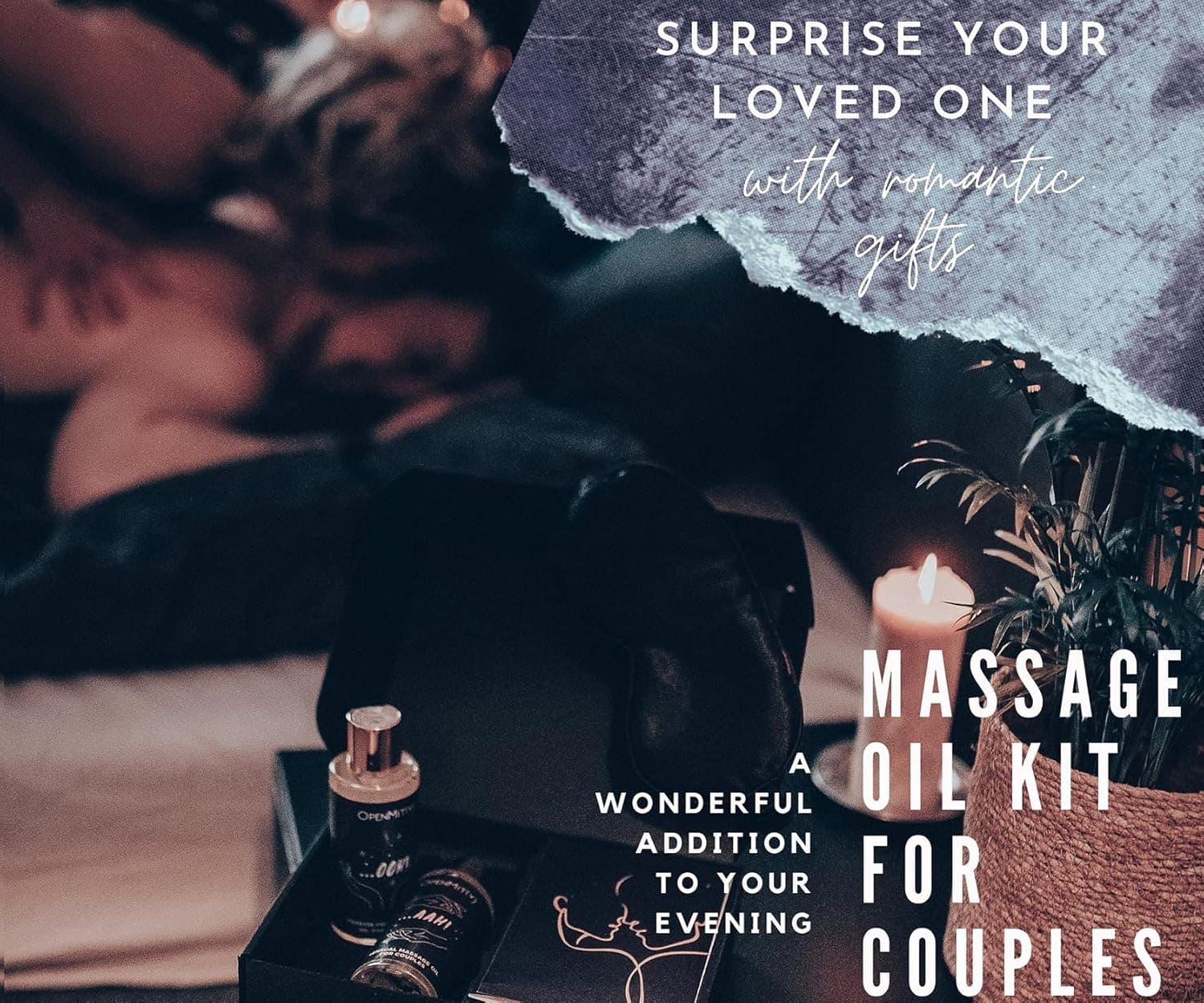 OpenMity Massage Oil for Couples - Date Night Box with Scratch Off Card thumbnail 2