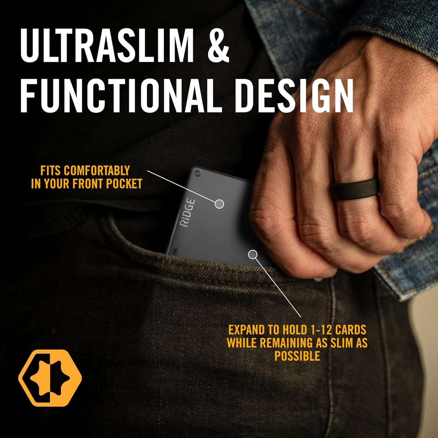 The Ridge Wallet for Men - Slim Minimalist RFID Blocking thumbnail 2