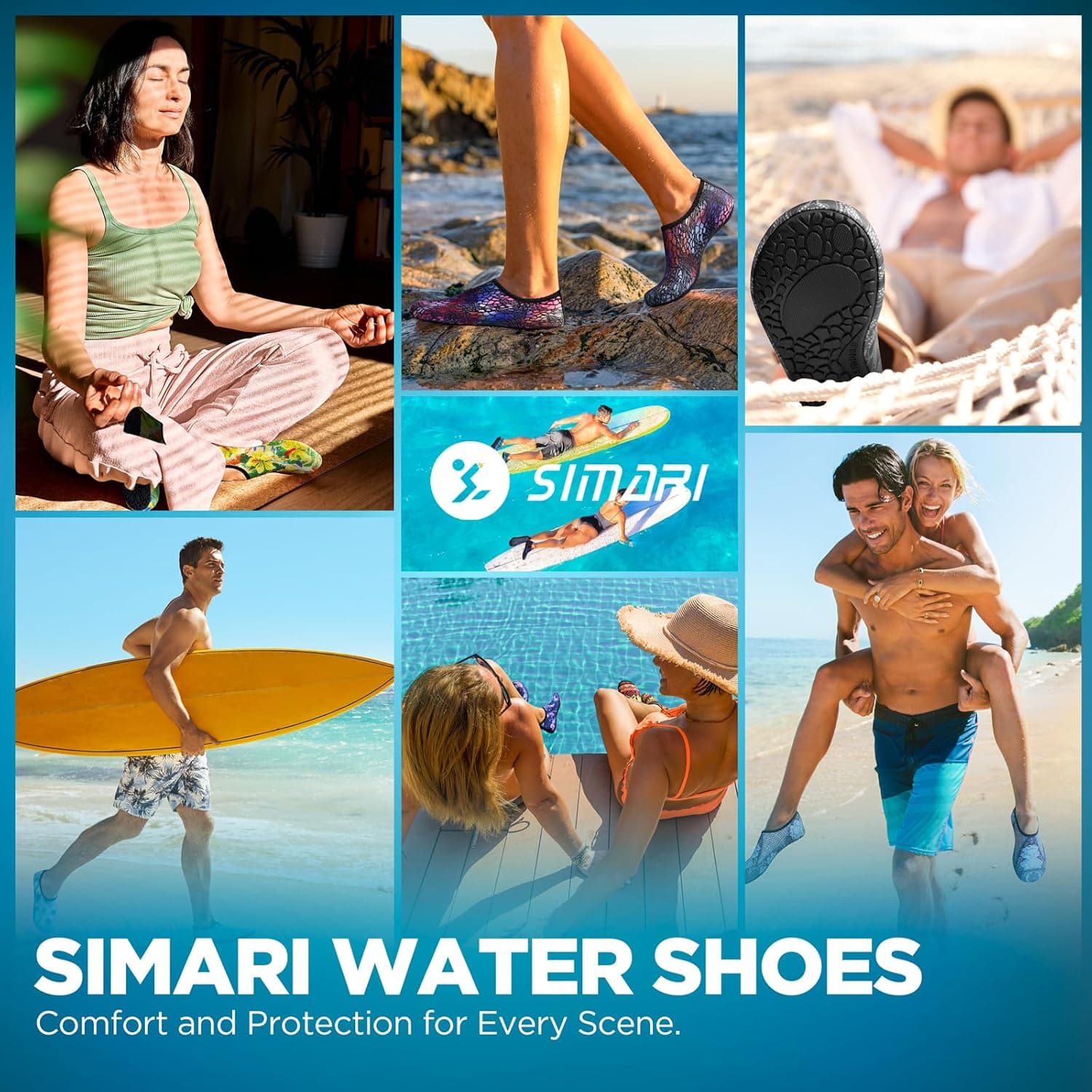 SIMARI Water Shoes Quick-Dry Aqua Socks Barefoot thumbnail 2