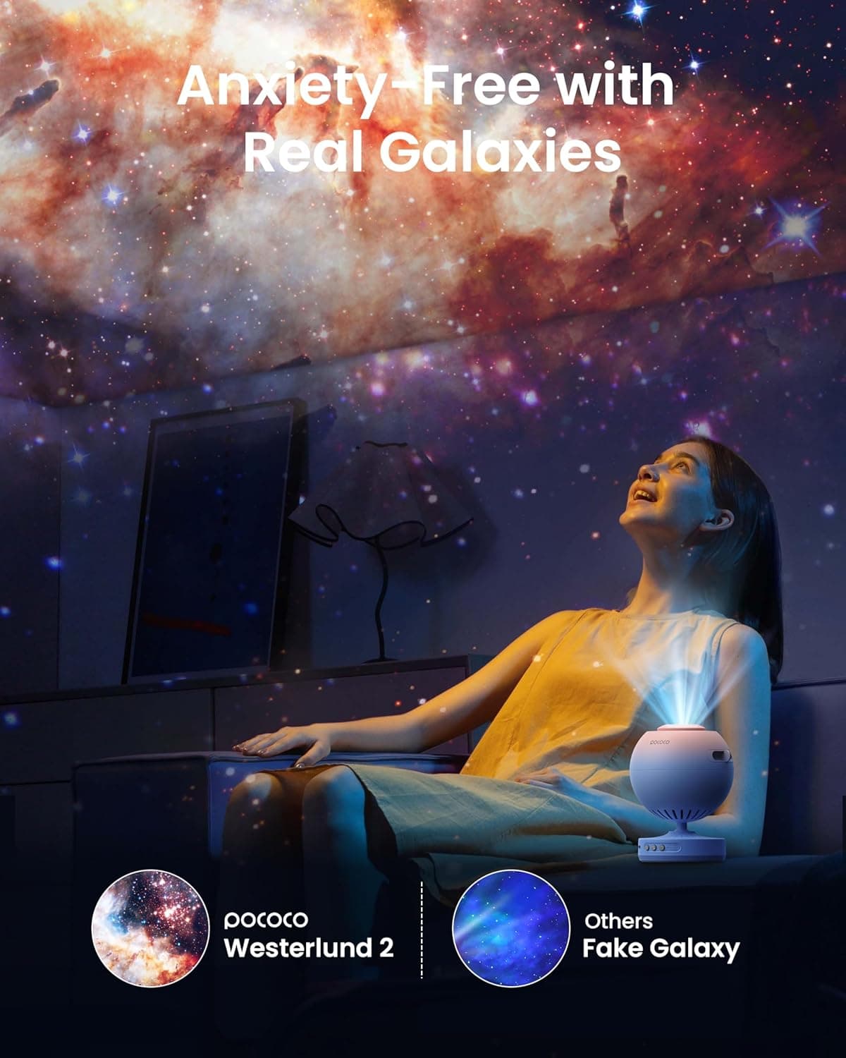 POCOCO Galaxy Star Projector Home Planetarium thumbnail 4