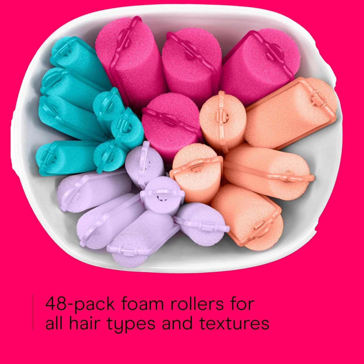Conair Foam Hair Rollers (48-Count Assorted) thumbnail 4
