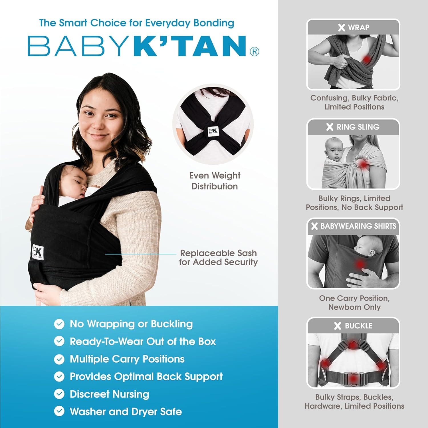 Baby K'tan Original Baby Carrier thumbnail 3