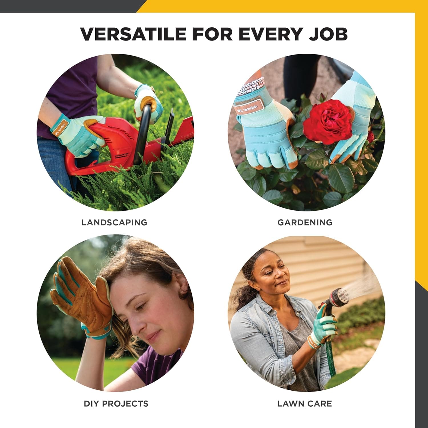 Wells Lamont Women's HydraHyde Leather Gardening Gloves thumbnail 5