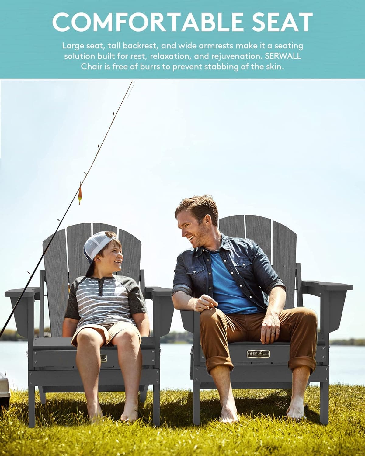 SERWALL Folding Adirondack Chair thumbnail 3