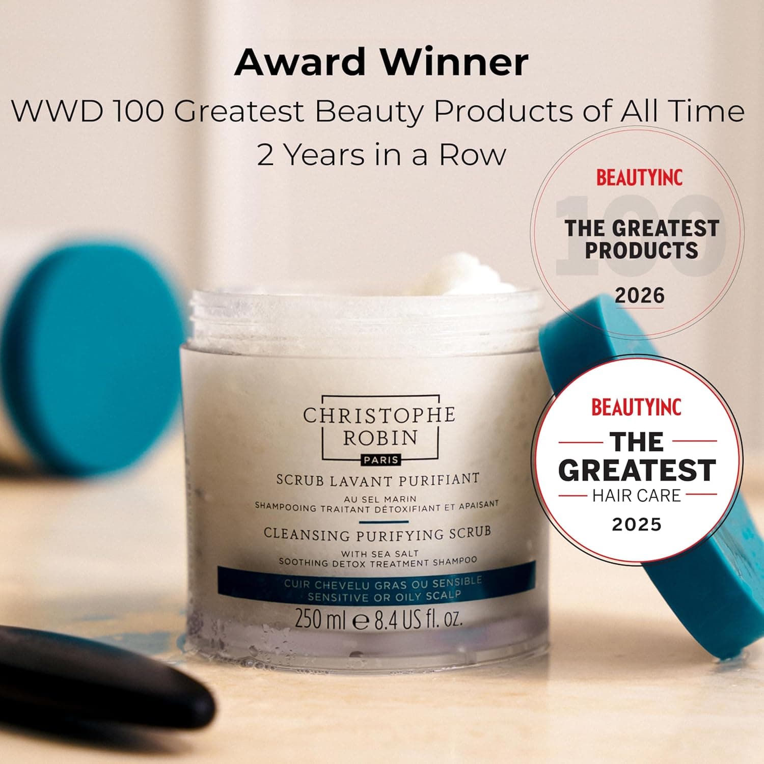 Christophe Robin Cleansing Purifying Scrub with Sea Salt thumbnail 2