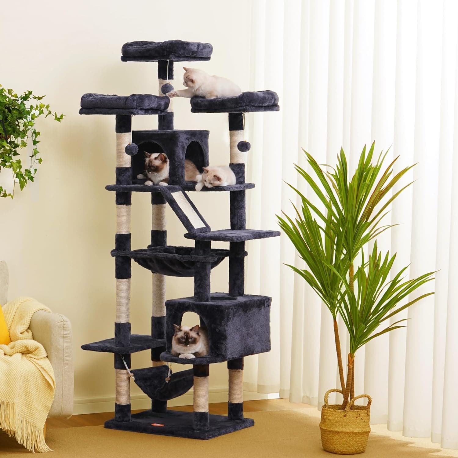 Heybly 73-Inch Cat Tree for Large Cats thumbnail 3