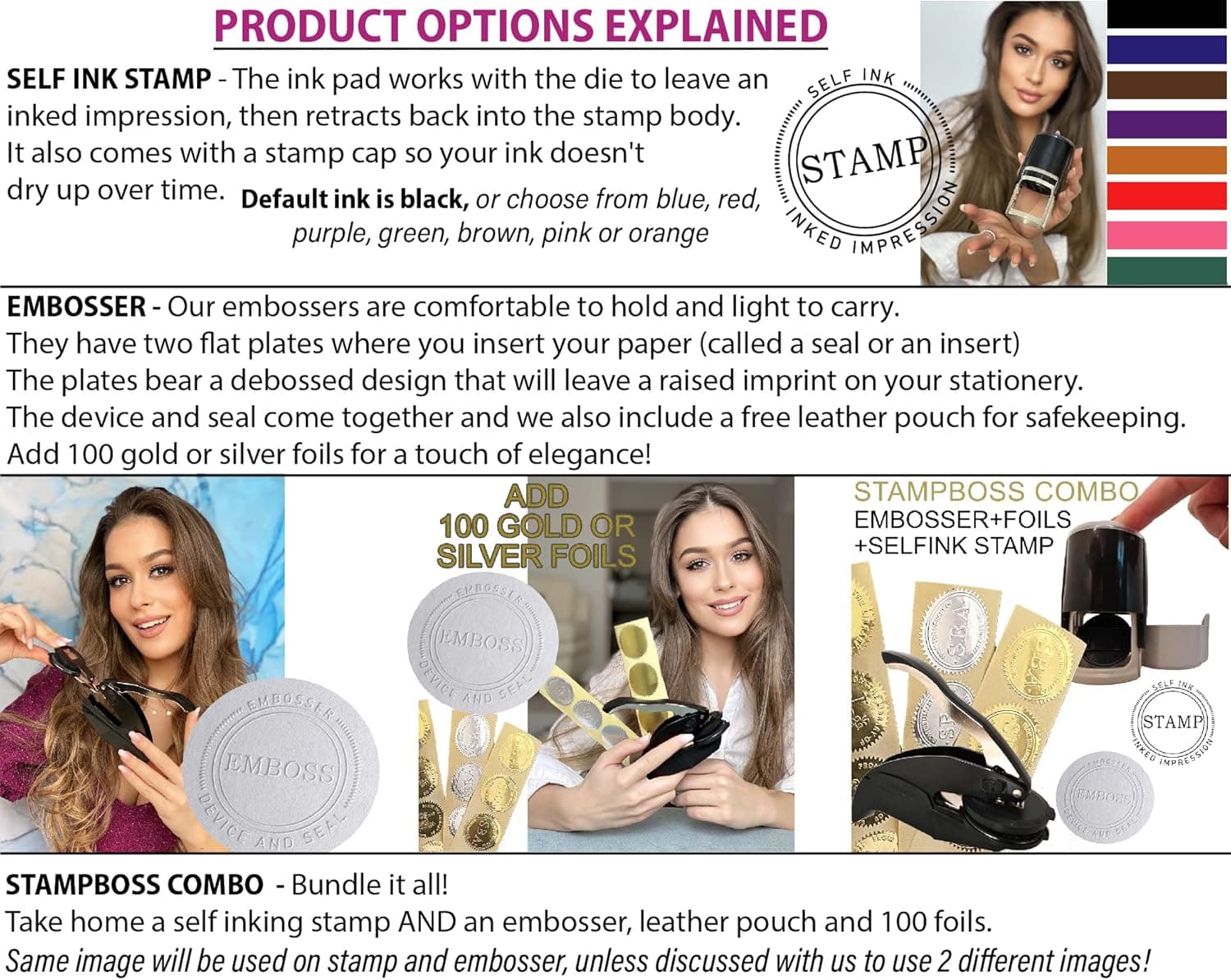 Book Embosser by StampBoss, Custom Made with Your Choice of Design thumbnail 2