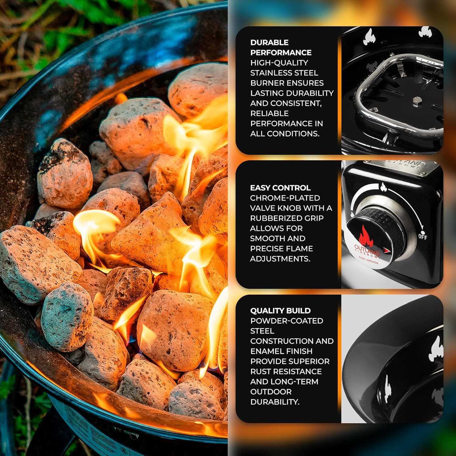 Outland Living Firebowl 893 Deluxe Portable Propane Fire Pit thumbnail 5