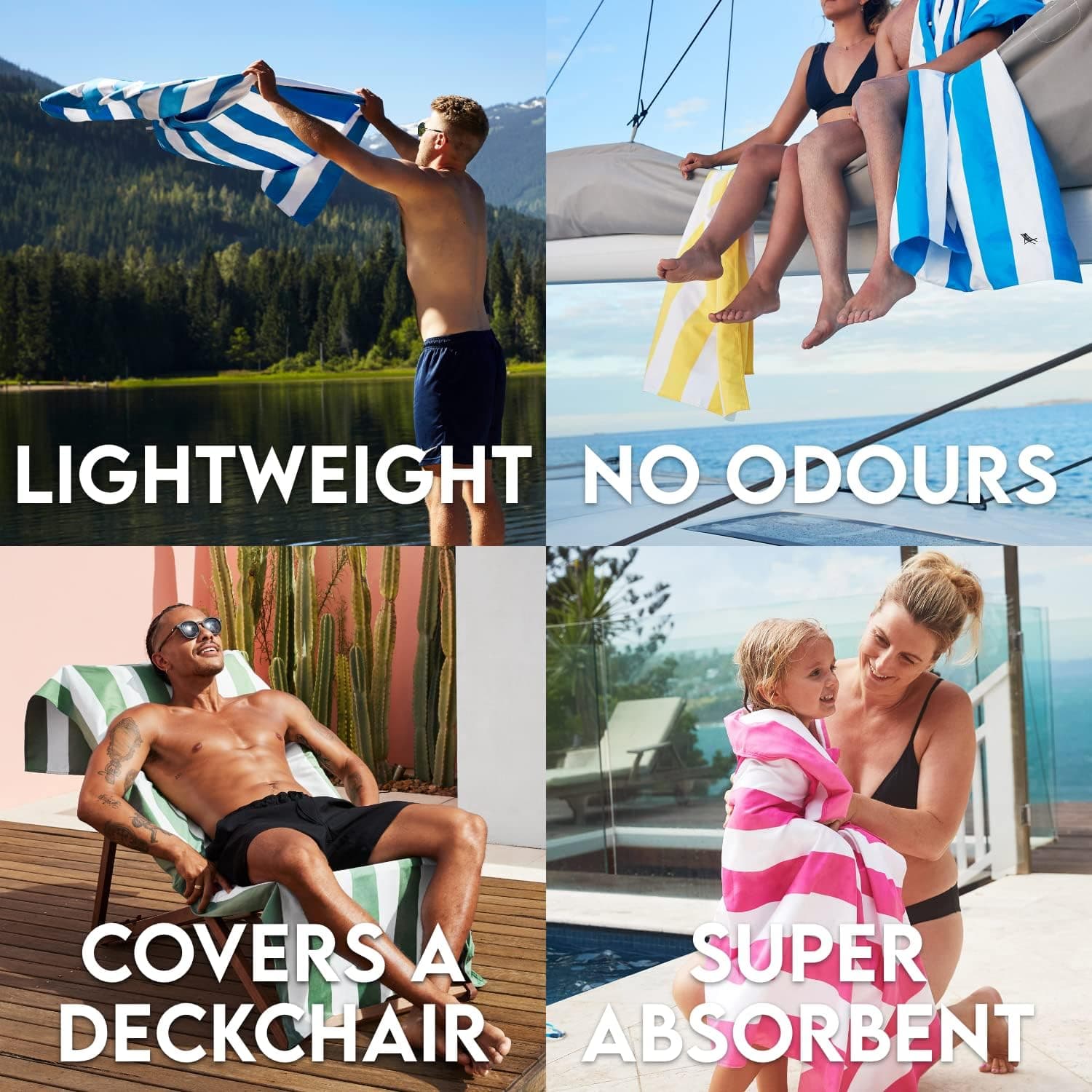 Dock & Bay Microfiber Beach Towel (Large, Cabana Light) thumbnail 5