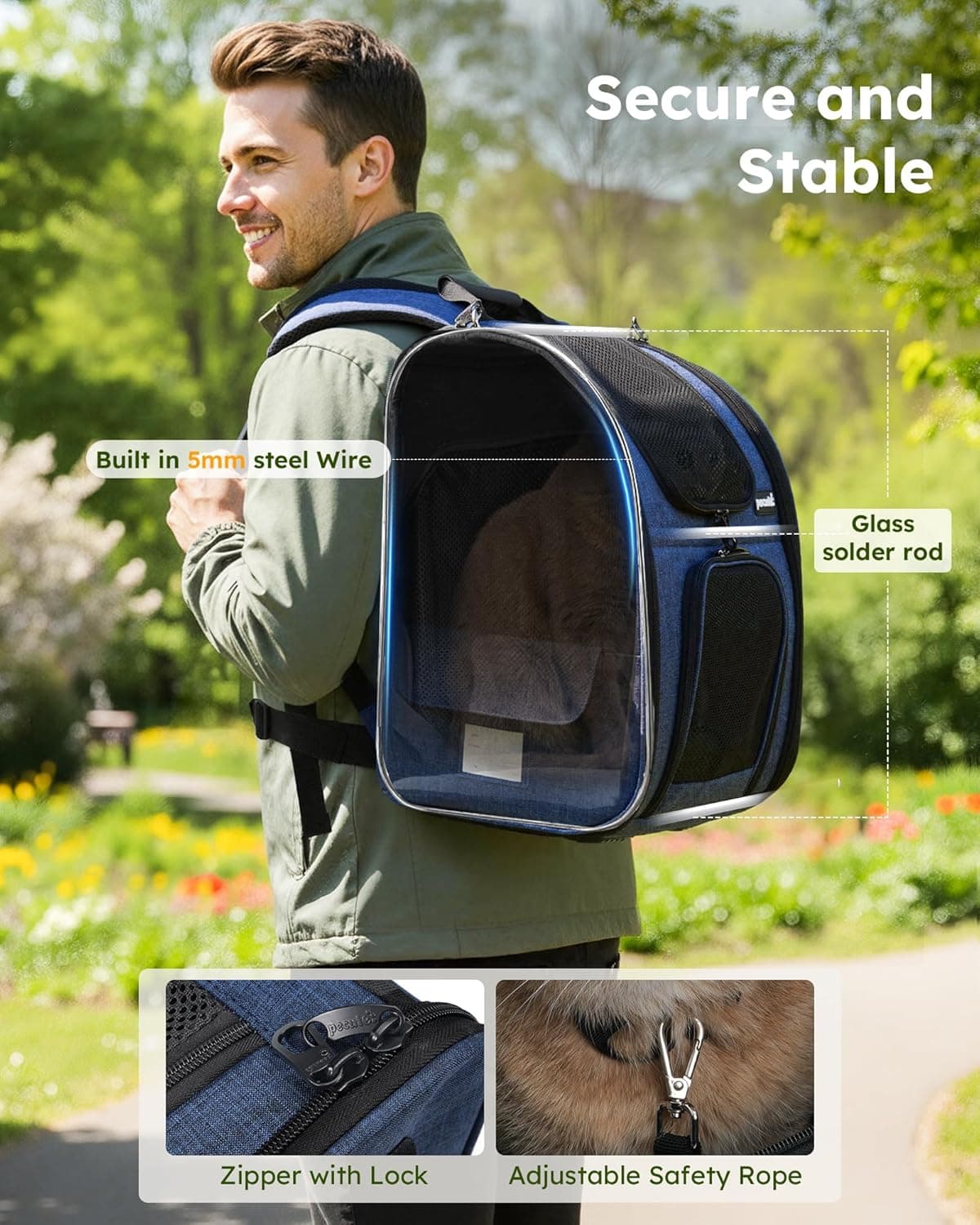 Pecute Expandable Cat Backpack Carrier thumbnail 5