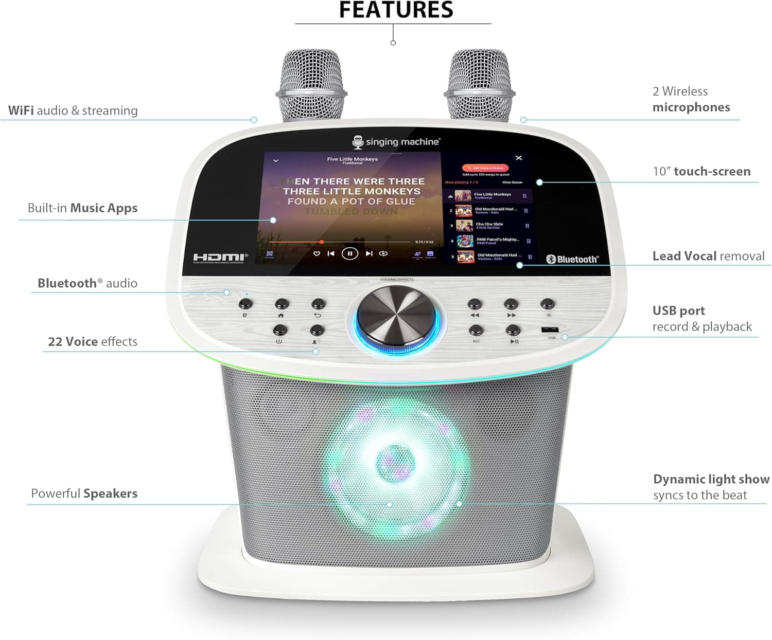 Singing Machine Platinum Plus Wi-Fi Karaoke Machine thumbnail 2