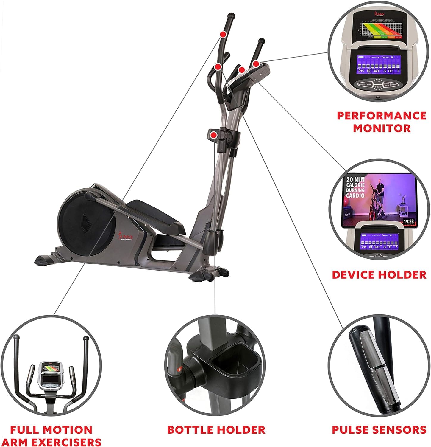 Sunny Health & Fitness SF-E3912 Elliptical thumbnail 3