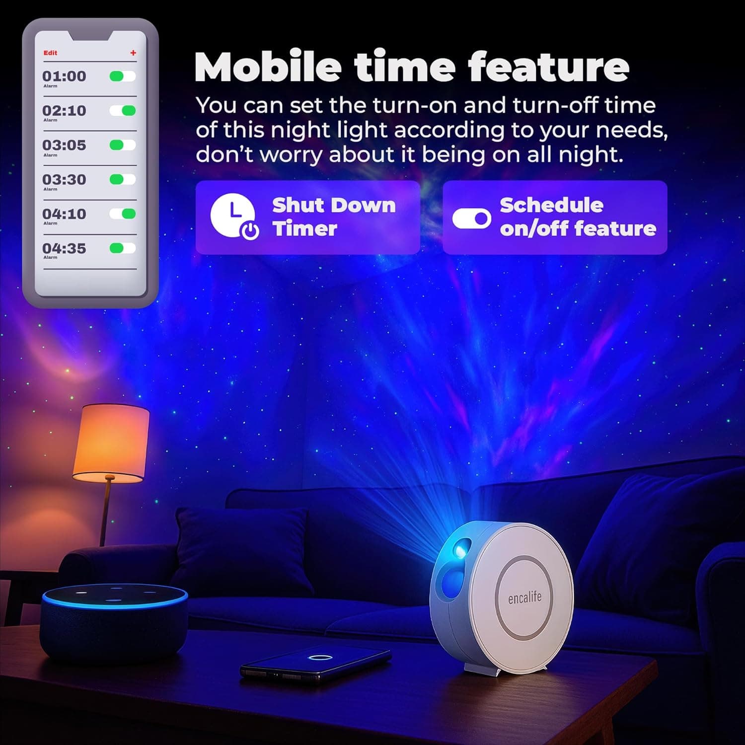 Encalife Atmosphere Smart Galaxy Projector thumbnail 5