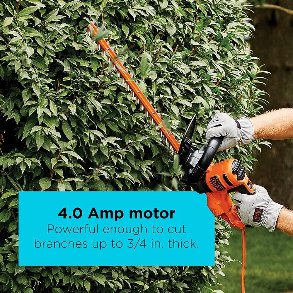 BLACK+DECKER BEHT350FF 22-Inch 4-Amp Corded Electric Hedge Trimmer thumbnail 4