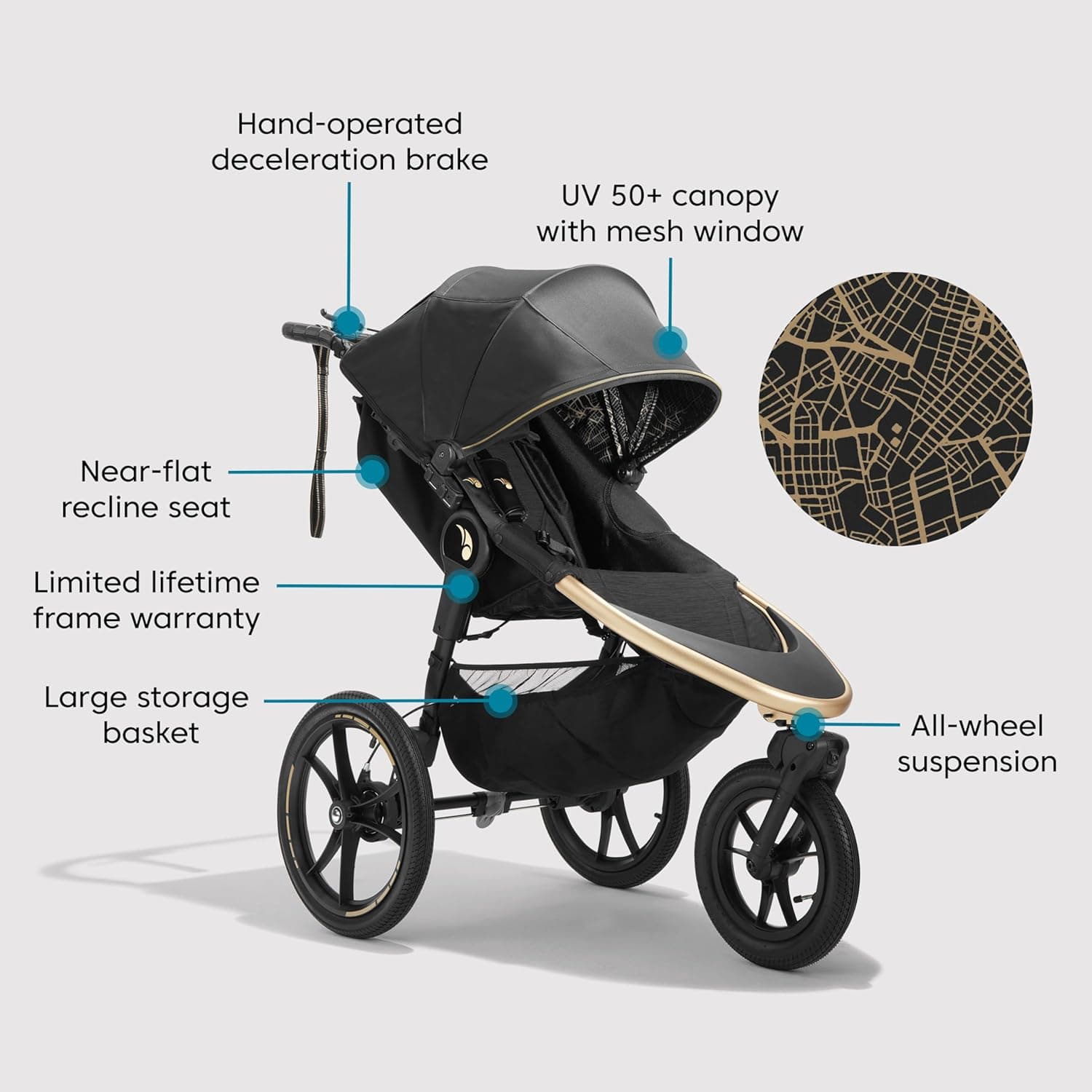 Baby Jogger Summit X3 3-Wheel Jogging Stroller thumbnail 5