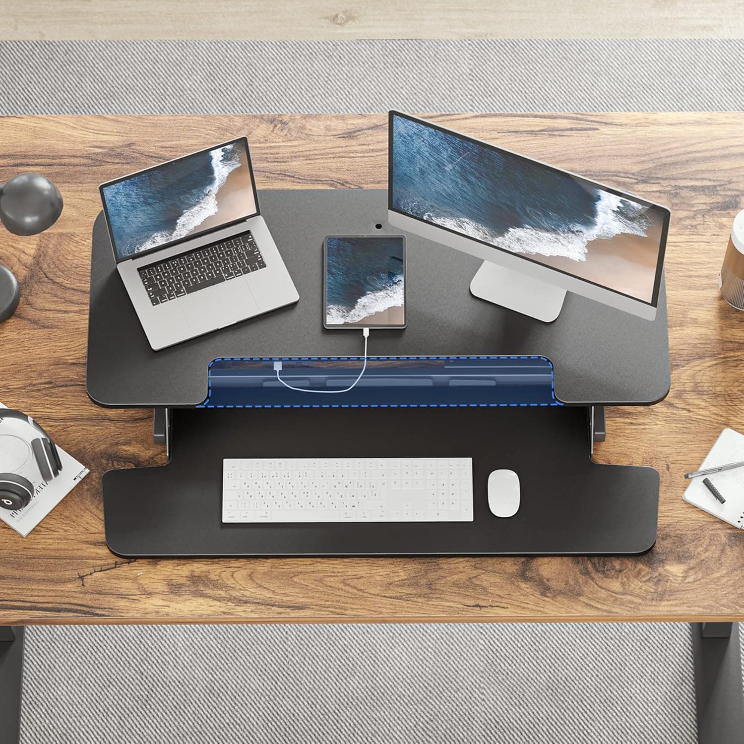 FEZIBO 36-Inch Standing Desk Converter thumbnail 2