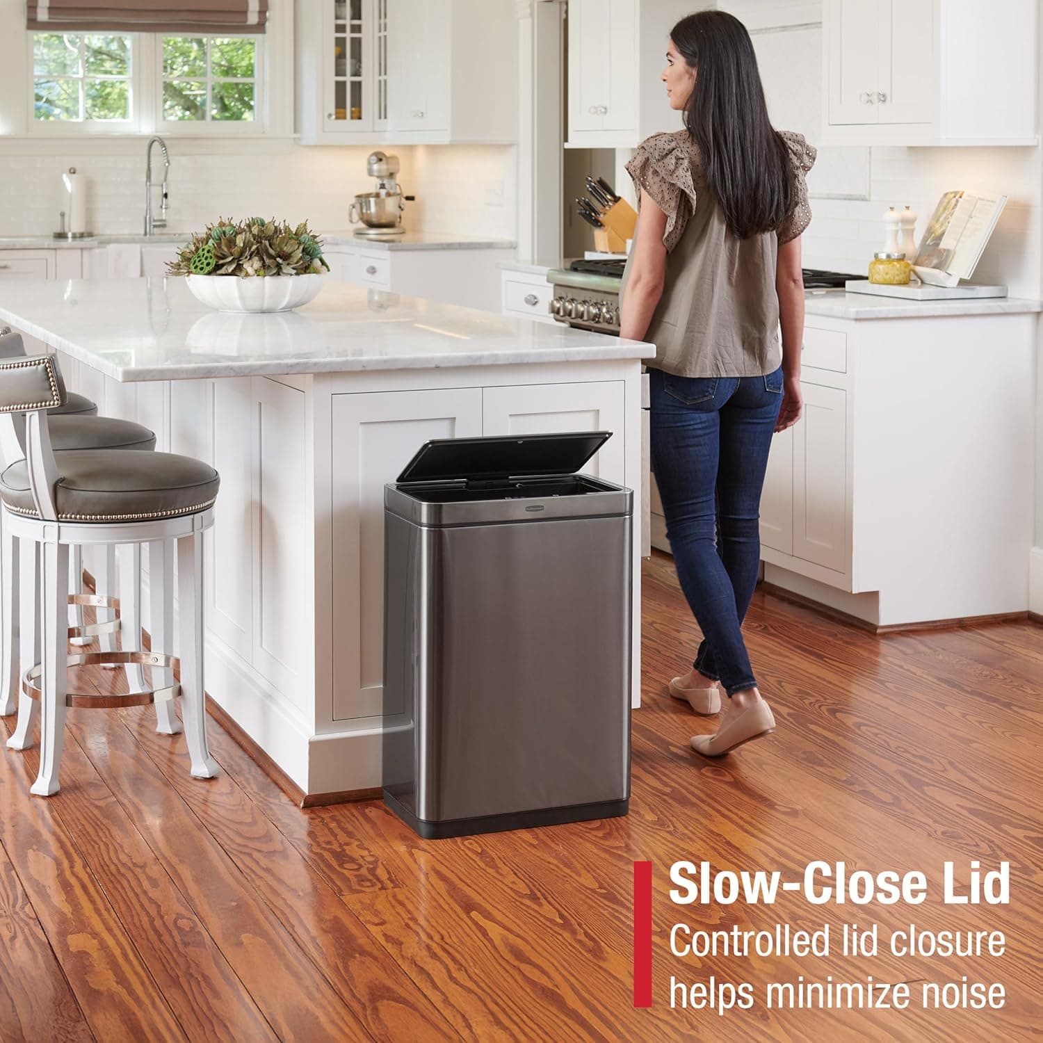 Rubbermaid Elite Stainless Steel Sensor Trash Can thumbnail 5