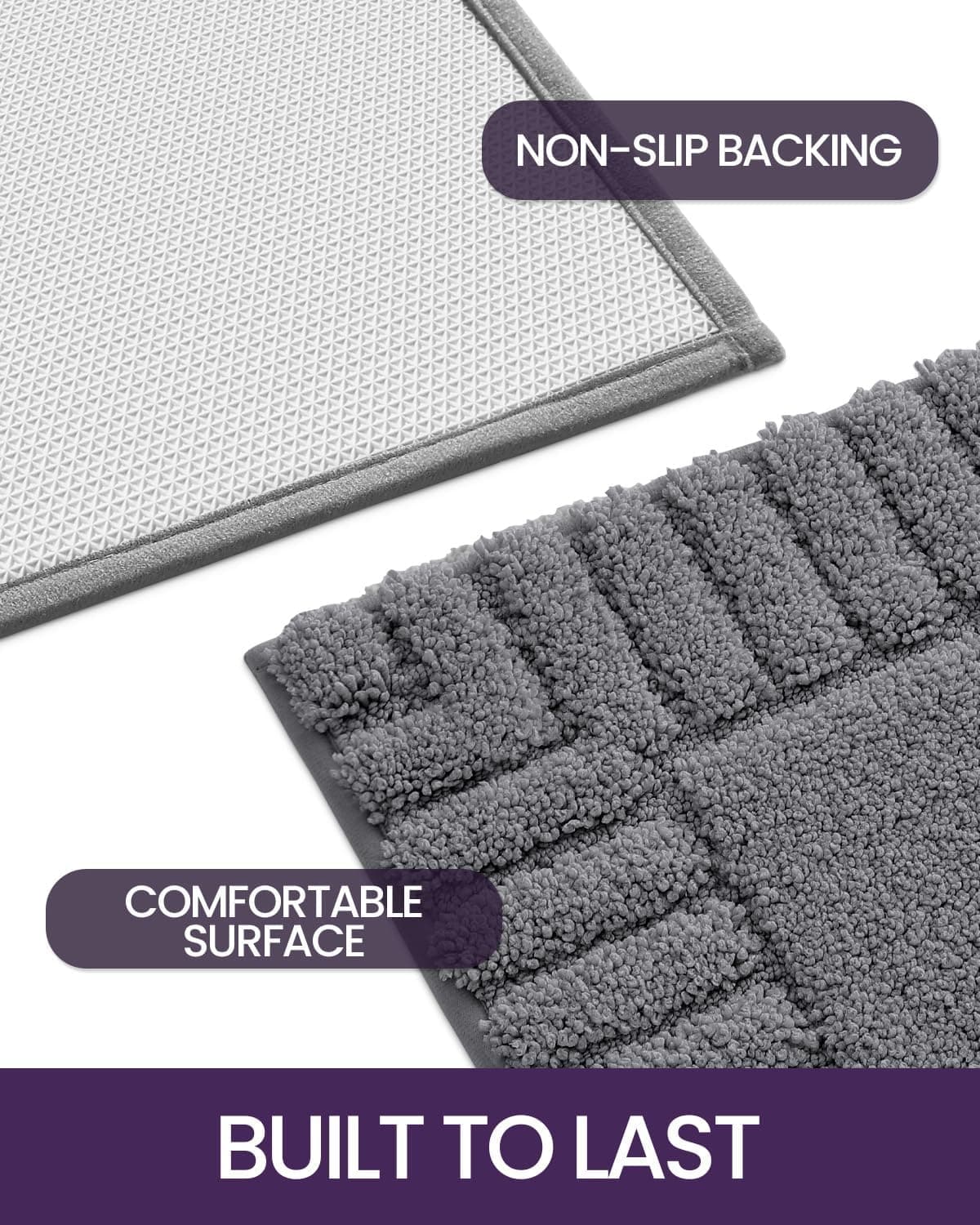 DEXI Bath Mat 24x36 Soft Absorbent Microfiber thumbnail 4