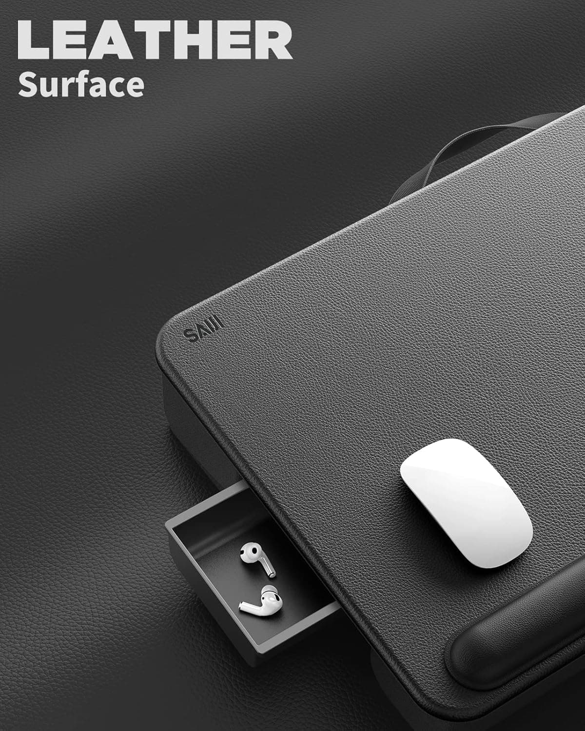 SAIJI Laptop Lap Desk with Storage Drawer and Cushion thumbnail 5