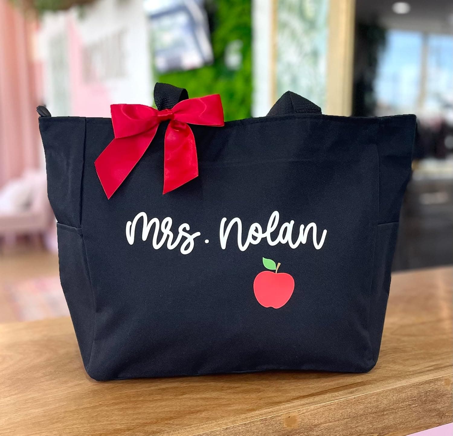 Up2ournecksinfabric Personalized Large Teacher Tote Bag thumbnail 2