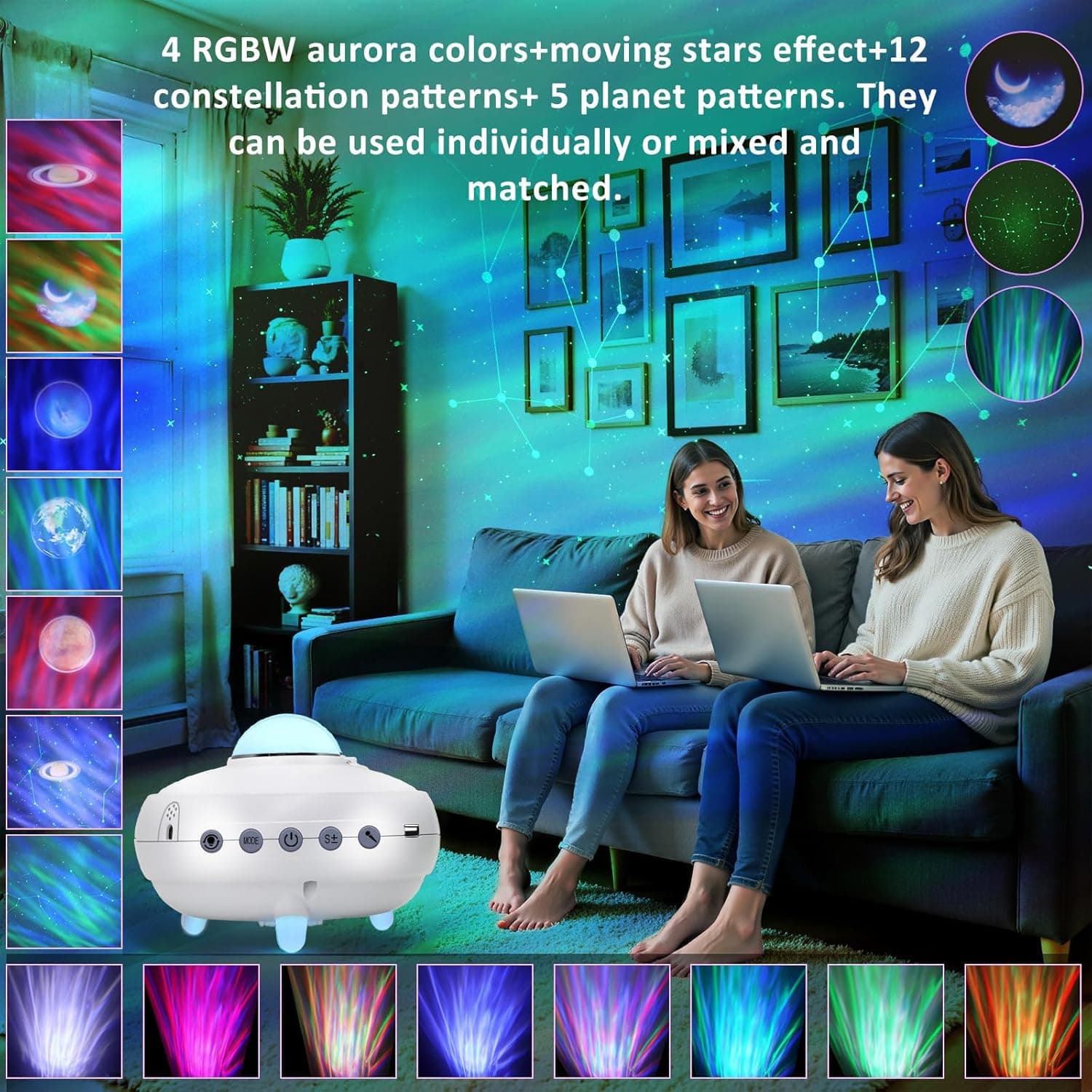Galaxy Projector Northern Lights Aurora Lamp thumbnail 2