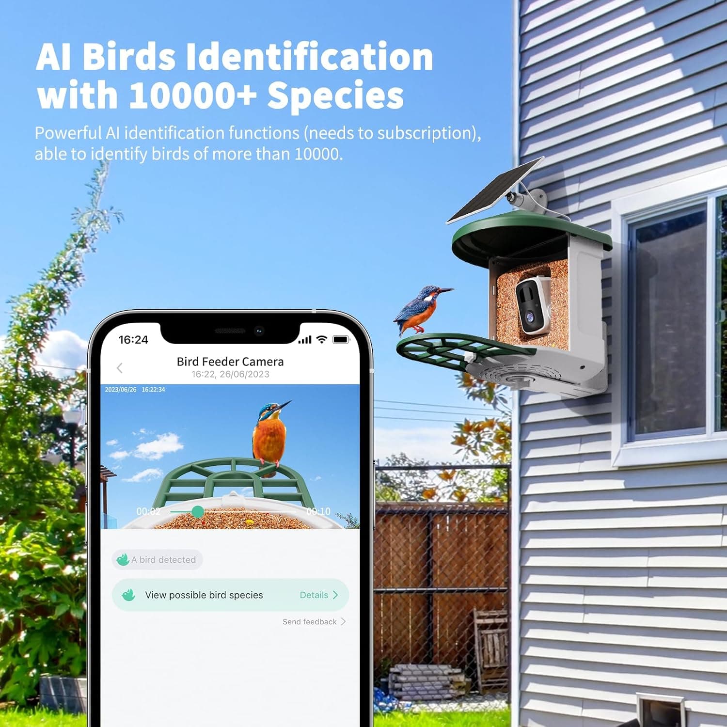 HARYMOR Smart Bird Feeder with AI Camera thumbnail 2