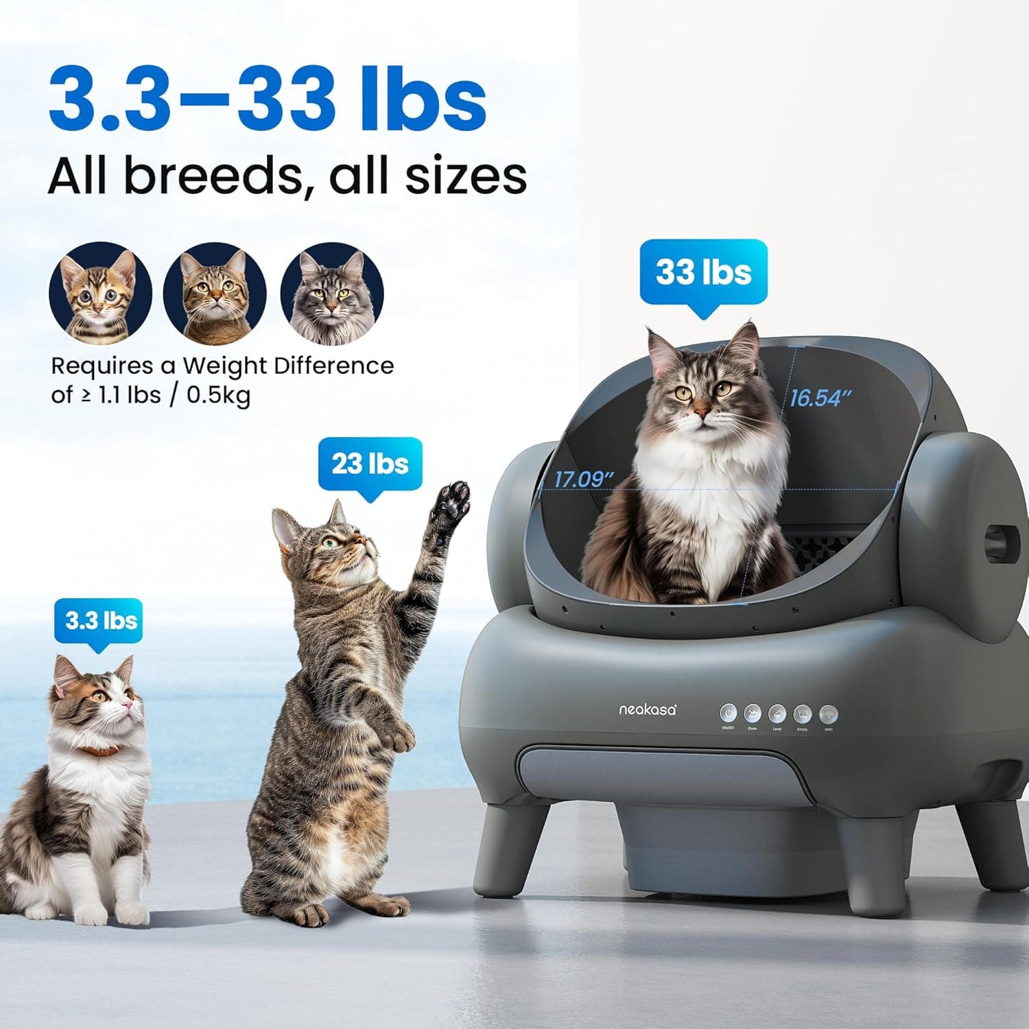 Neakasa M1 Open-Top Self-Cleaning Cat Litter Box thumbnail 5