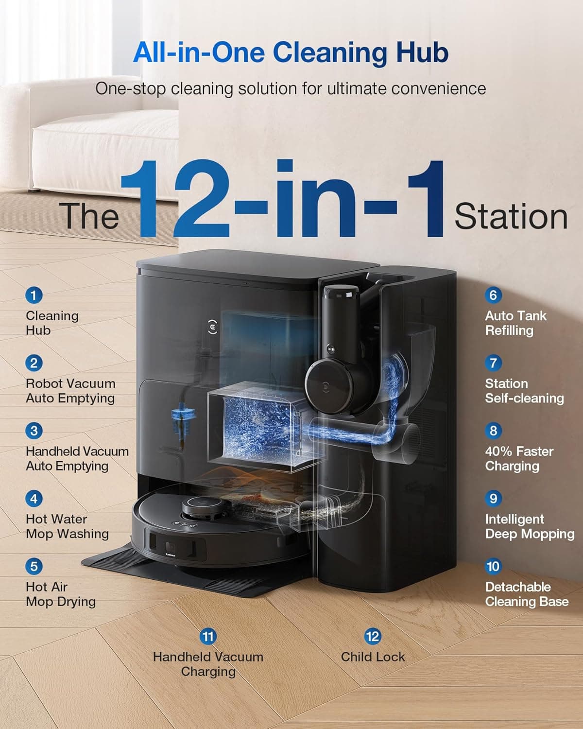 Ecovacs Deebot T30S Combo Robot Vacuum & Mop thumbnail 2