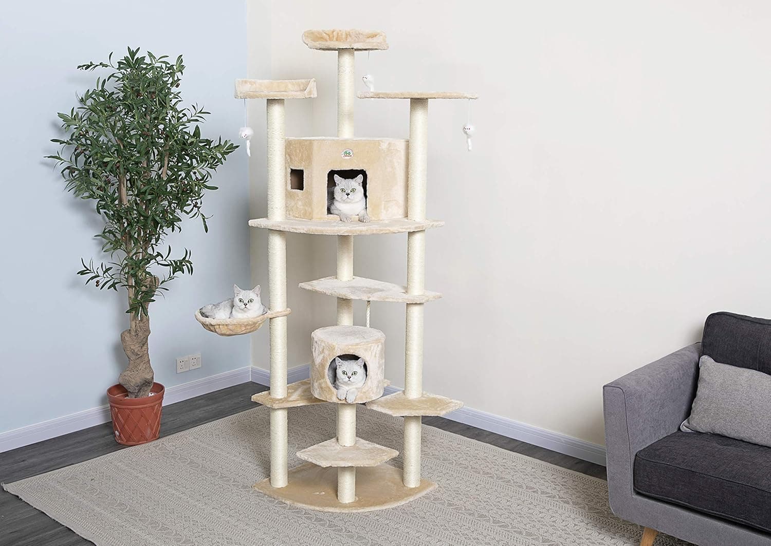 Go Pet Club 80-Inch Cat Tree thumbnail 5