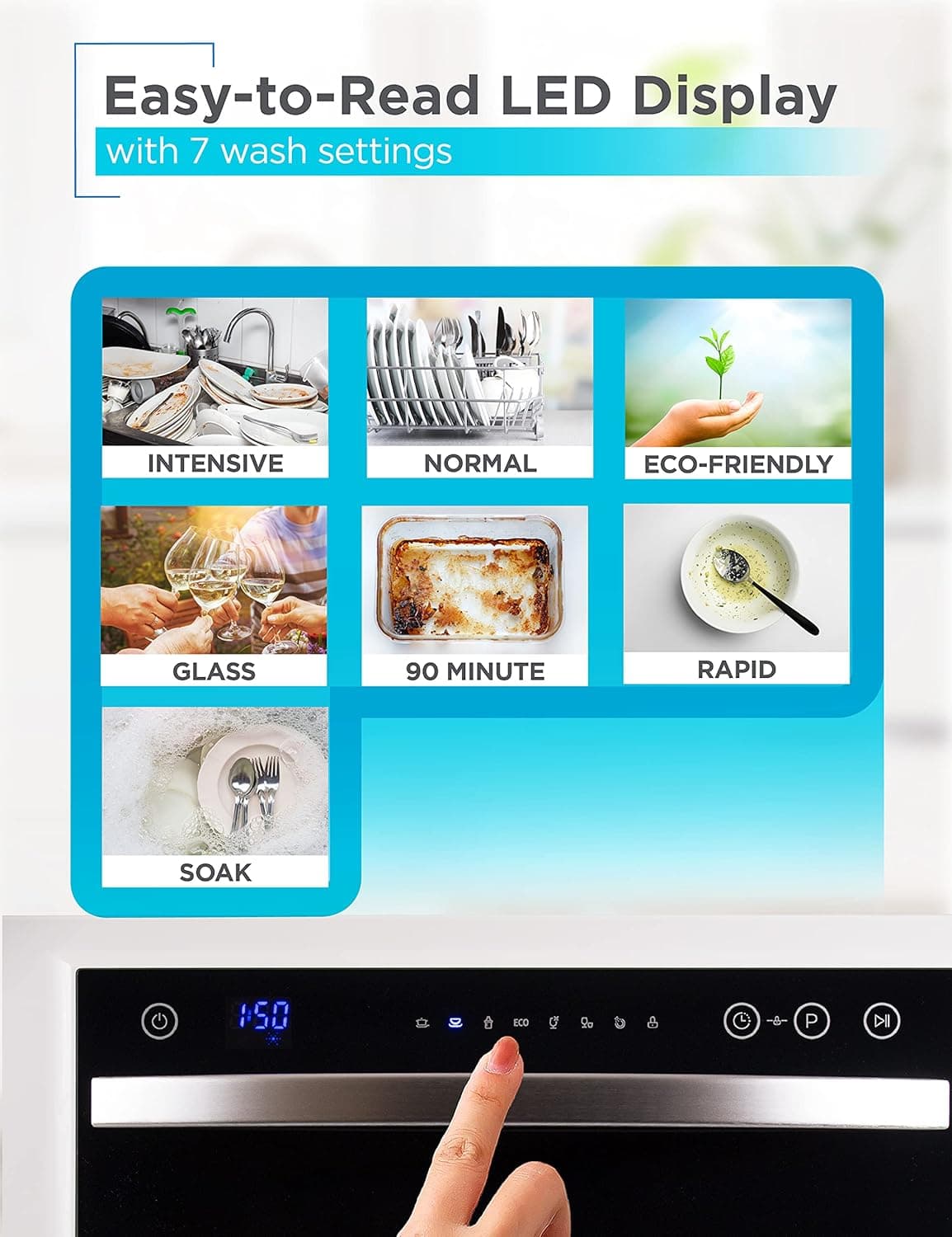 BLACK+DECKER BCD6W Compact Countertop Dishwasher thumbnail 4