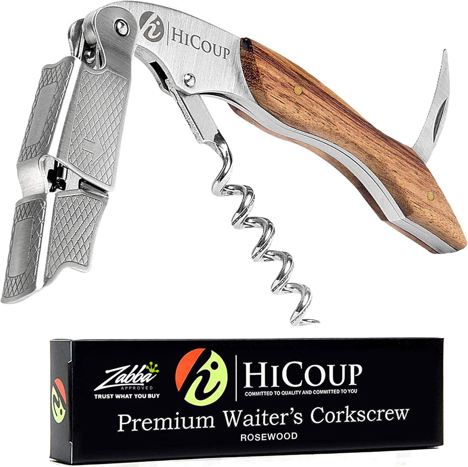 HiCoup Professional Waiter's Corkscrew (Rosewood) - image 1