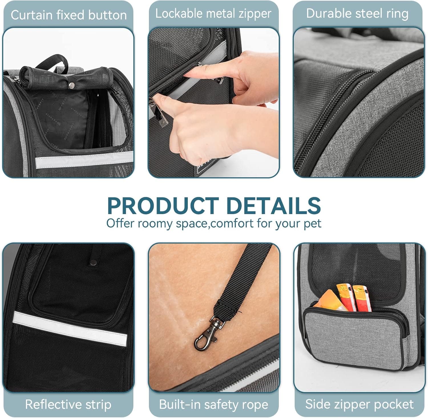 Petsfit Expandable Cat Backpack Carrier thumbnail 4