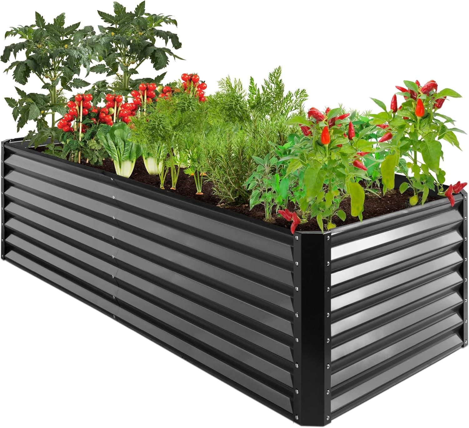 Best Choice Products 8x4x2ft Outdoor Metal Raised Garden Bed - image 1