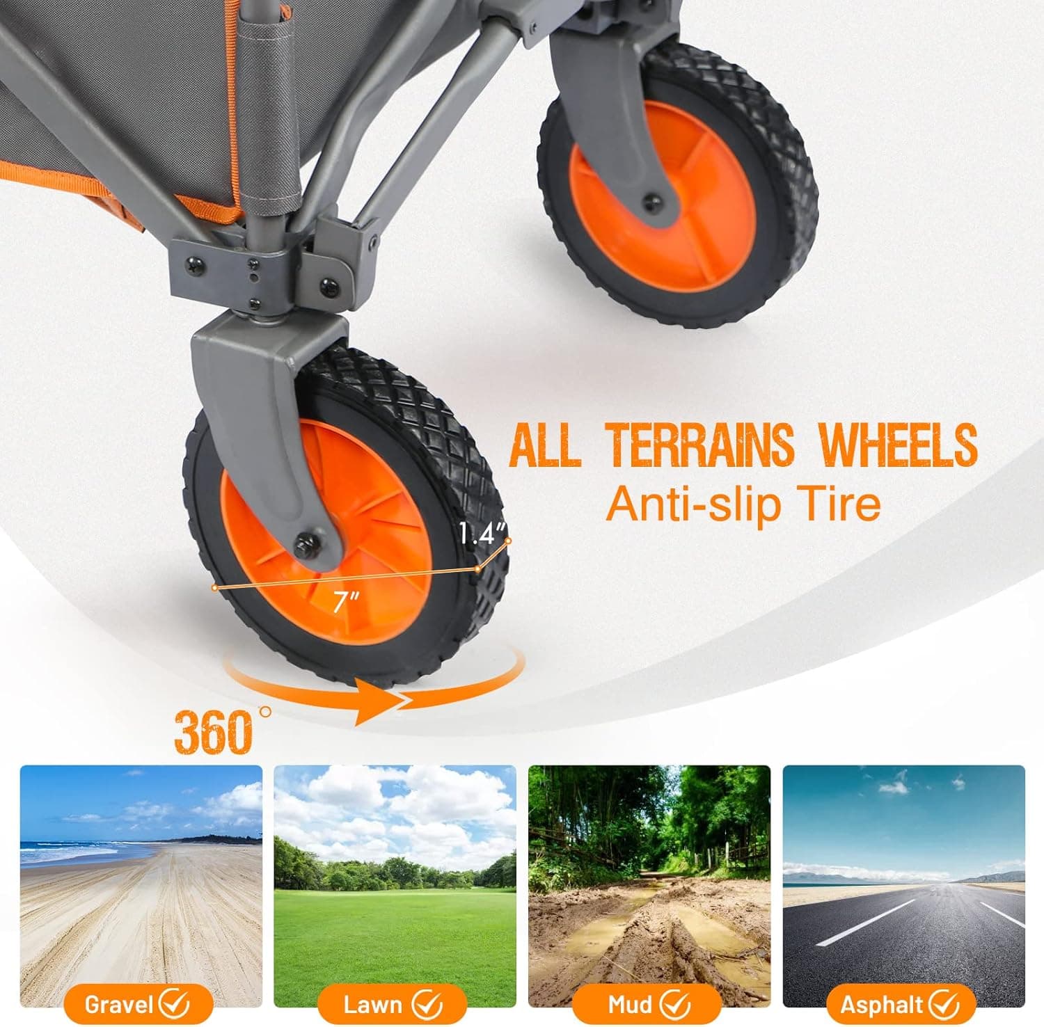 PORTAL Collapsible Folding Beach Wagon Cart thumbnail 4