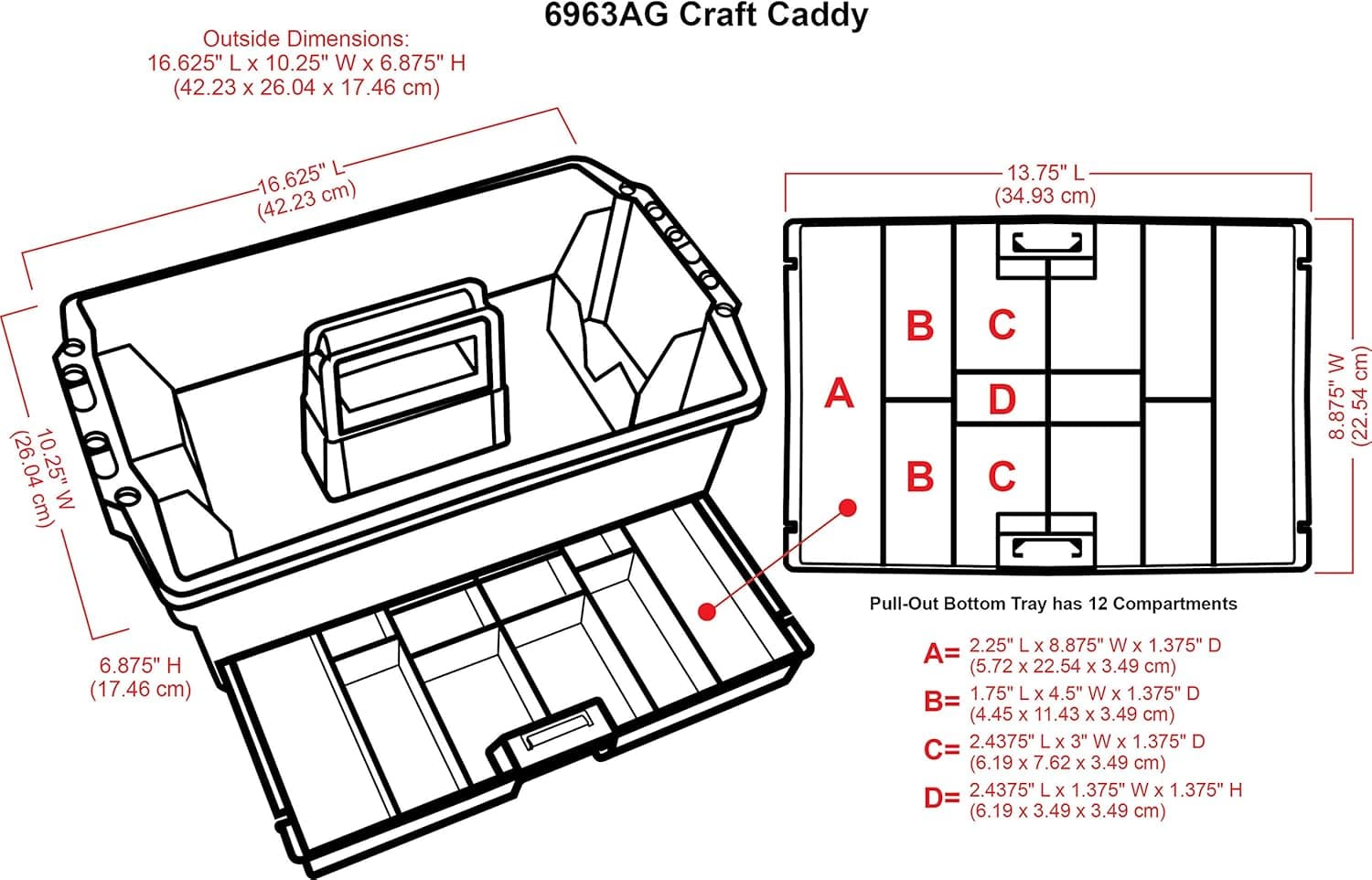ArtBin Art and Craft Supply Caddy (6963AG) thumbnail 3