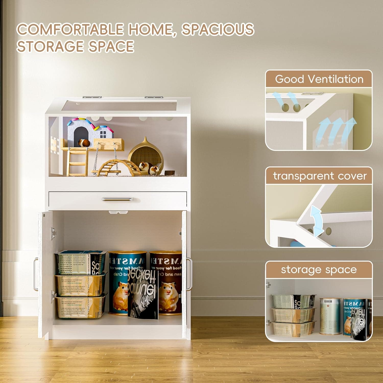 Betterhood Hamster Cage with Storage Cabinet thumbnail 5