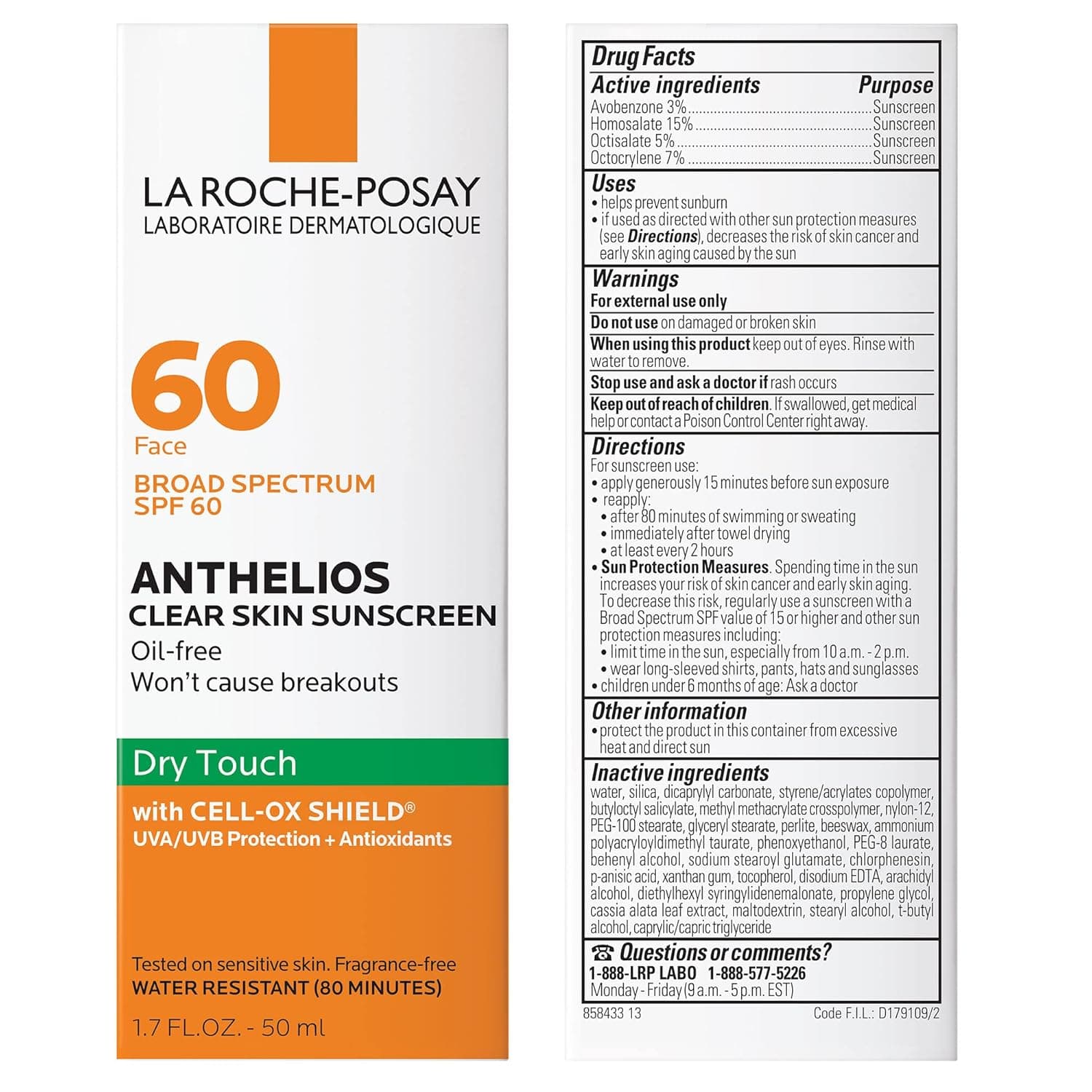 La Roche-Posay Anthelios Clear Skin Dry Touch SPF 60 thumbnail 2