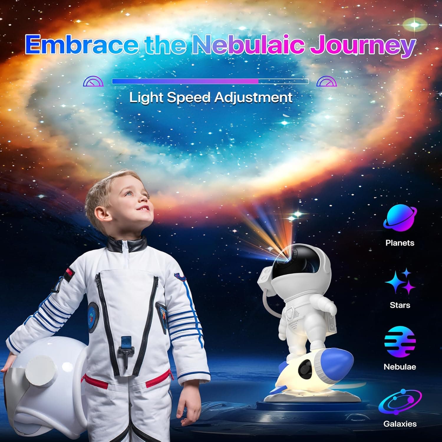 FlyLily 12-in-1 HD Astronaut Galaxy Projector thumbnail 4