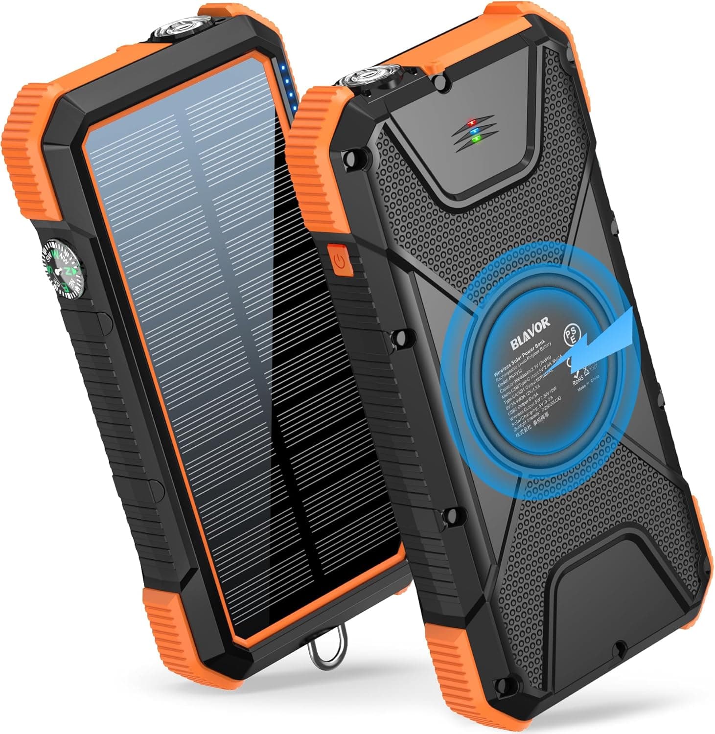 BLAVOR Solar Power Bank 20000mAh with Wireless Charging - image 1