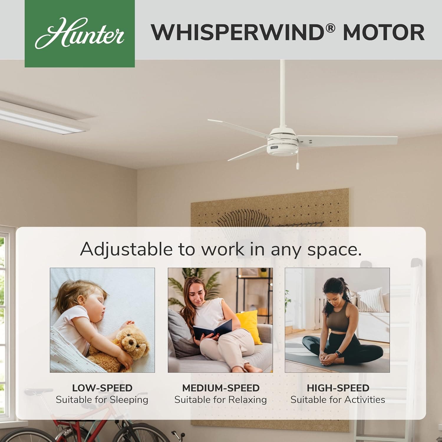 Hunter Cassius 52-Inch Indoor/Outdoor Ceiling Fan thumbnail 2