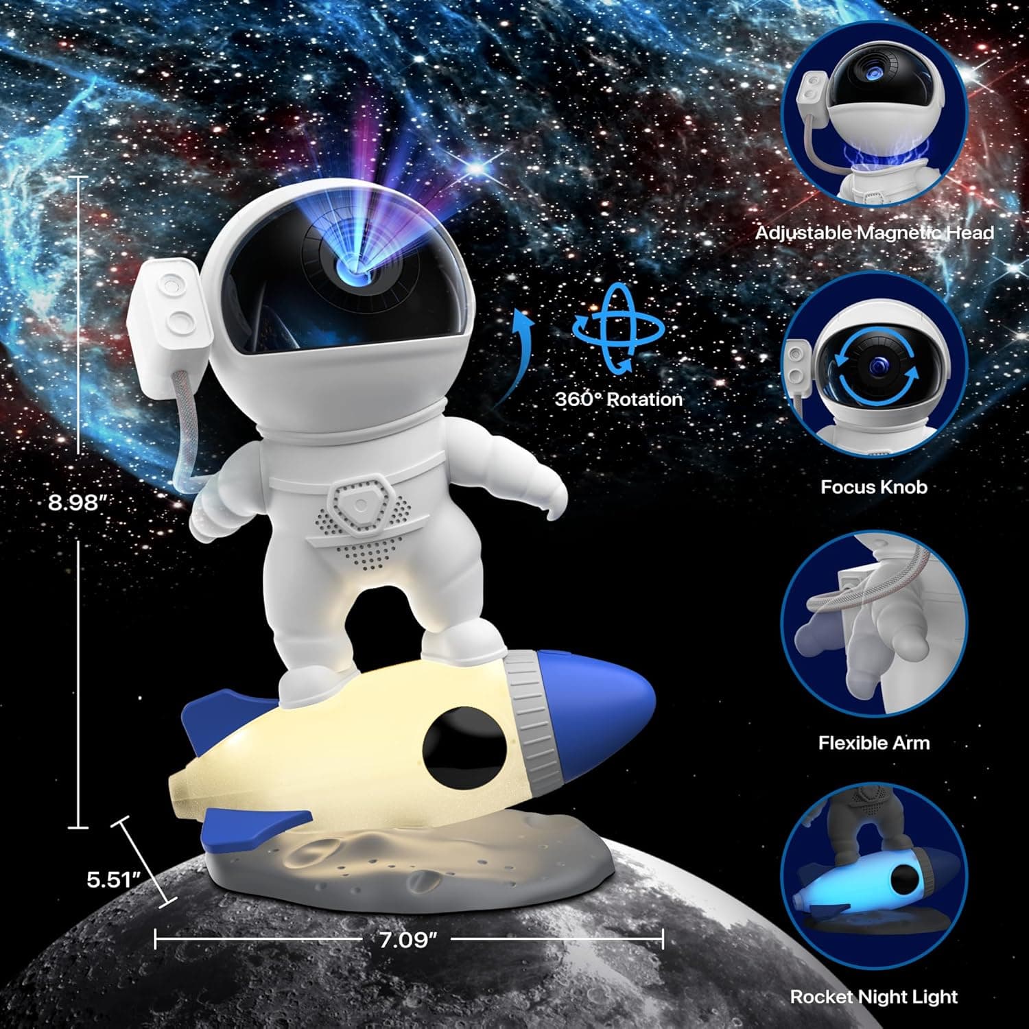 FlyLily 12-in-1 HD Astronaut Galaxy Projector thumbnail 5
