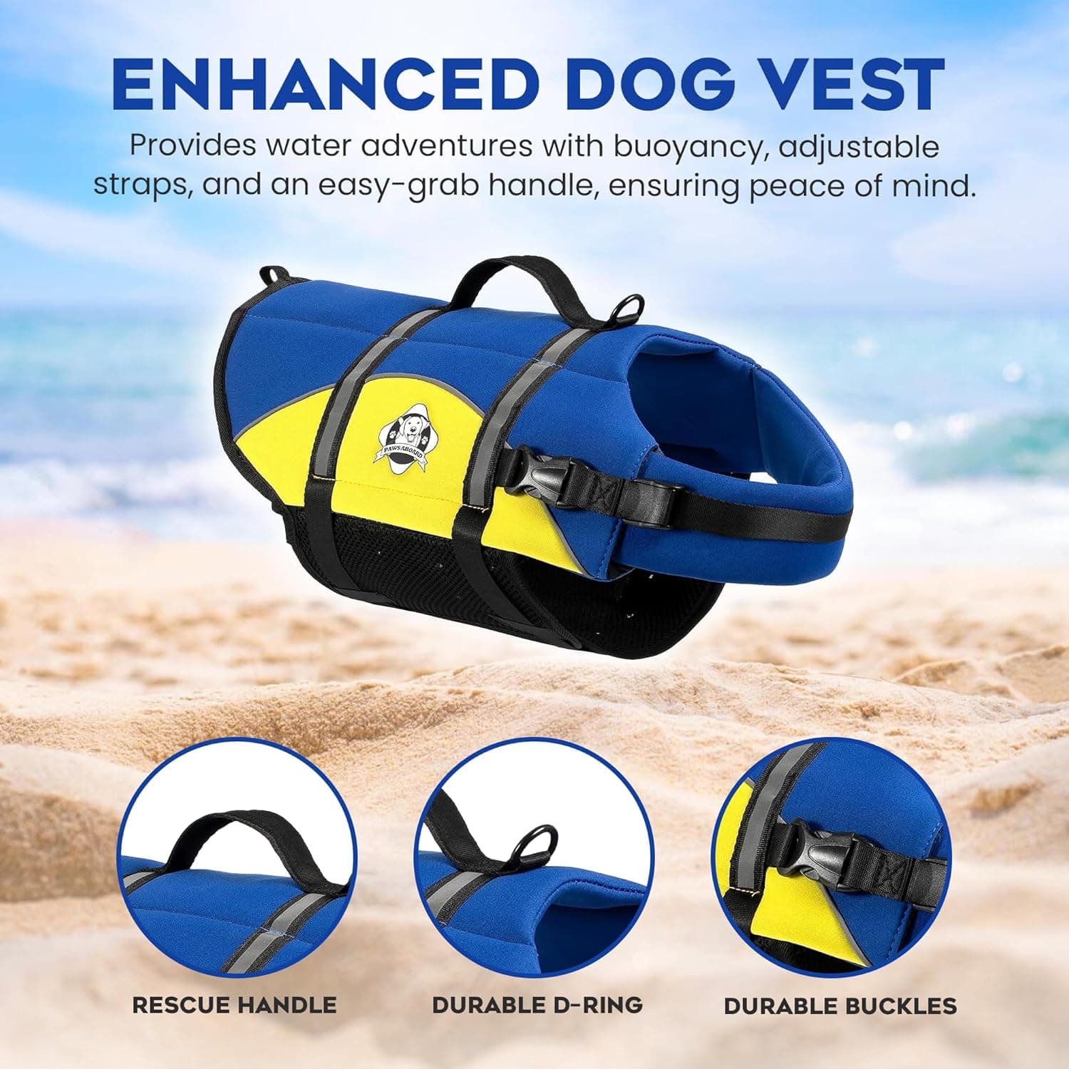 Paws Aboard Neoprene Dog Life Jacket thumbnail 3