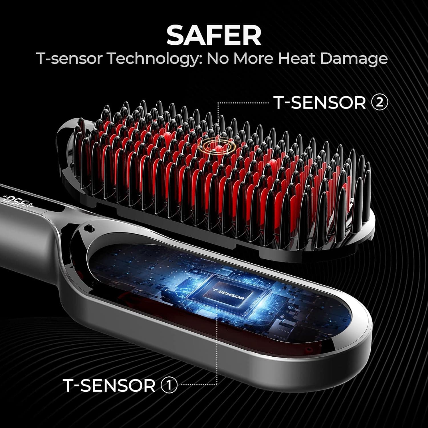 TYMO Hair Straightener Brush – Upgraded Ionic Plus thumbnail 2