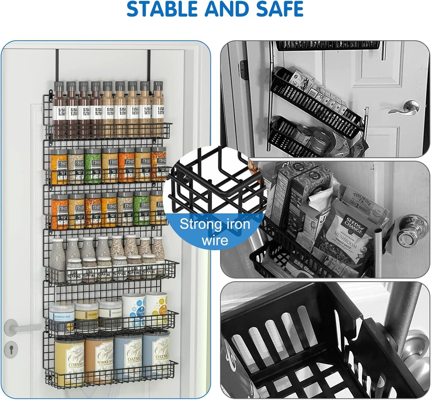 JKsmart 6-Tier Spice Rack Organizer with Door Hook thumbnail 4